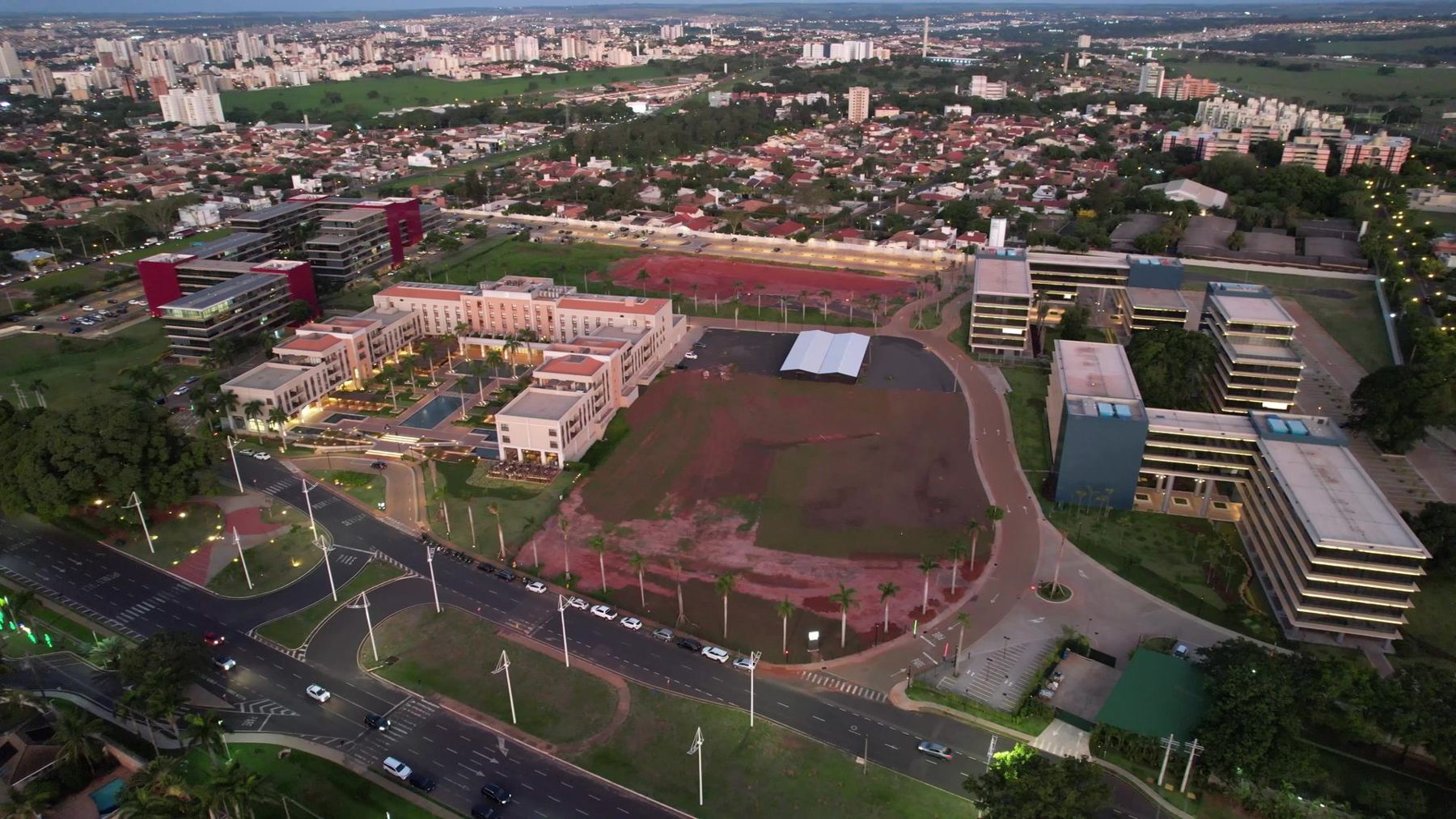 Vista aérea do Georgina Business Park